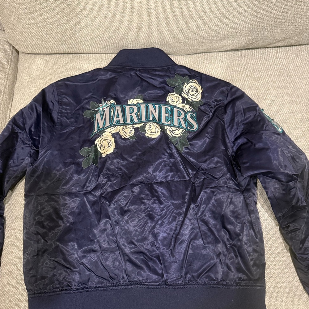 Seattle Embroidered Navy Jacket - Picture 2 of 2